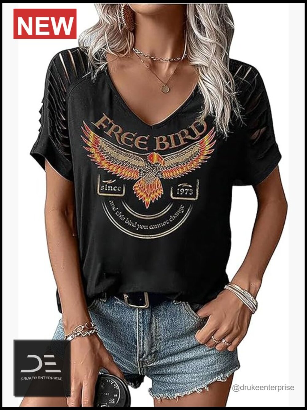 Vintage Rock Band Eagle Graphic Tee - Country Concert Music Short Sleeve T-Shirt